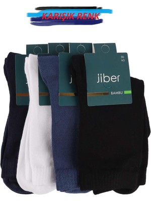 Jiber Kadın Bambu Likralı Soket Çorap 6650 - 6 Adet