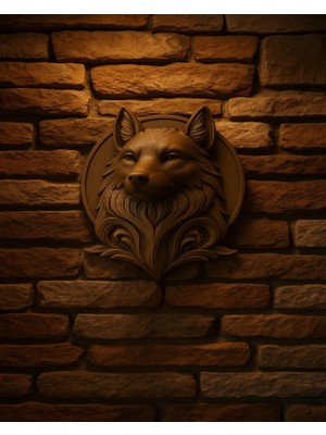 bebekokusu Ev , Ofis Dekoru Için 20 cm Gold Renk Dekoratif Bozkurt Hediyelik 20 x 20 cm