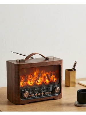 Toptan Bulurum LED Şömine Efektli Kablosuz Hoparlör Bluetooth Ra USB Tf Kart Destekli