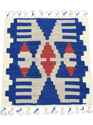 Zehra Abla Halı Yeni El Dokuma Kare Köşe Sandalye Minderi Pınarbaşı Kayseri Yün Kilim 7100