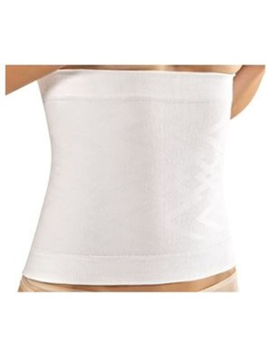 Bucuks Beyaz Kadın Dikişsiz Bel Korse