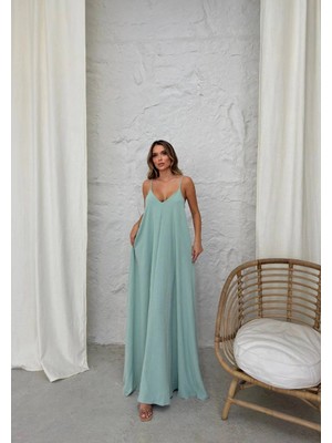 Bucuks Aerobin Uzun Elbise Çağla Yeşili Pt