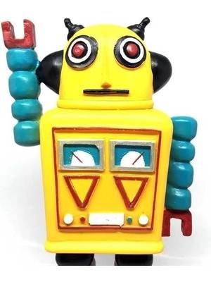 Decotown Nostaljik Sevimli Uzaylı Robot Şeklinde Figür Biblo