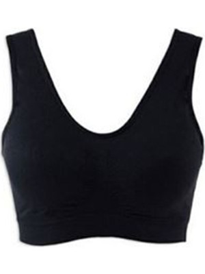 Bucuks Siyah Dikişsiz Kadın Pedli Sütyen Korse