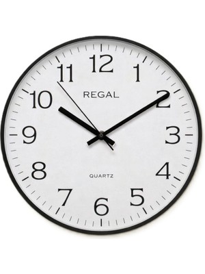 Regal 0250 BW İnce Siyah Çerçeve Beyaz Kadran Duvar Saati