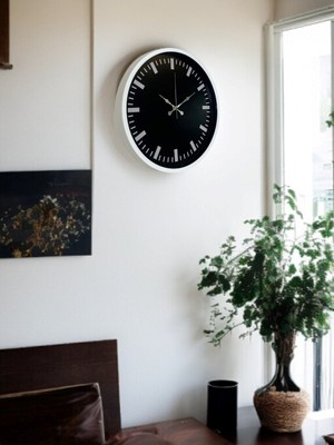 By Nevser Beyaz 36 cm Modern Duvar Saati