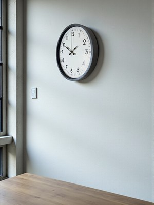 By Nevser 36 cm Gri Dekoratif Duvar Saati