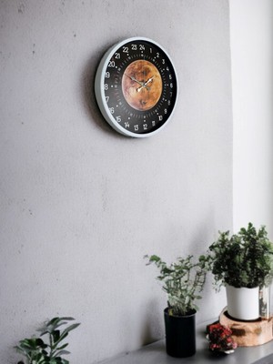 By Nevser 36 cm Beyaz 24 Saat Göstergeli Özel Tasarım Duvar Saati