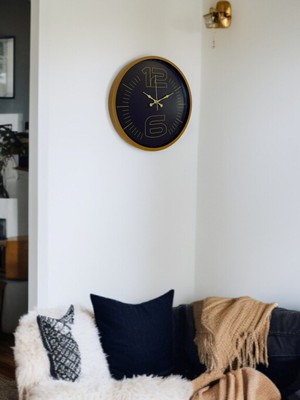 By Nevser 36 cm Kahverengi Modern Duvar Saati