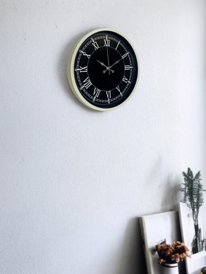 By Nevser 36 cm Krem Dekoratif Duvar Saati