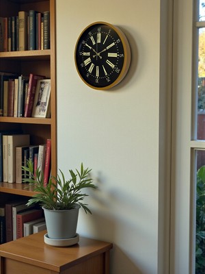 By Nevser 36 cm Modern Kahverengi Duvar Saati