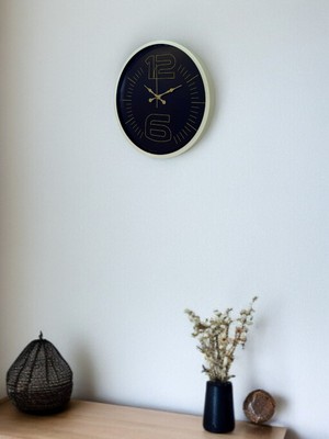 By Nevser 36 cm Krem Dekoratif Duvar Saati