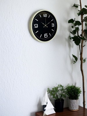 By Nevser 36 cm Krem Şık Dekoratif Duvar Saati