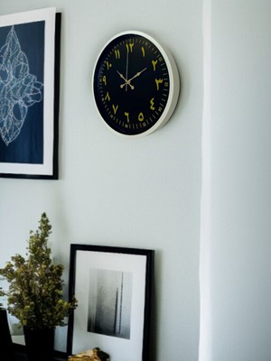 By Nevser 36 cm Arapça Rakamlı Duvar Saati