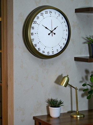 By Nevser 40 cm Eskitme Metal 24 Saat Göstergeli Özel Tasarım Duvar Saati