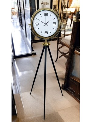 By Nevser Elegance Gold Tripod Ayaklı Saat