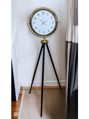 By Nevser Heritage Gold Zarif Tripod Ayaklı Saat
