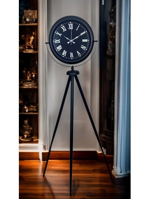 By Nevser Midnight Black Tripod Ayaklı Saat