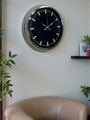 By Nevser Elegance 40 cm Metal Dekoratif Duvar Saati