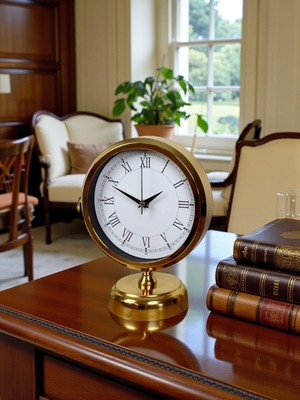 By Nevser Golden Edge 25 x 20 Gold Metal Masa Saati