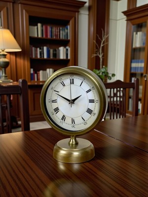 By Nevser Aurum Retro 25X20 Eskitme Metal Masa Saati