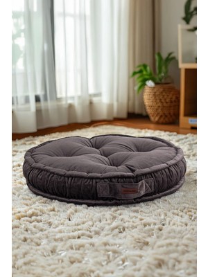 Homedius Asia Çok Amaçlı Yuvarlak Minder - Antrasit