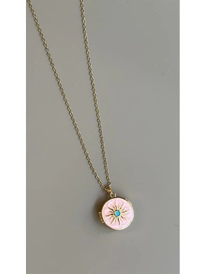Remstdrk Kapaklı Güneş Kolye - Pembe