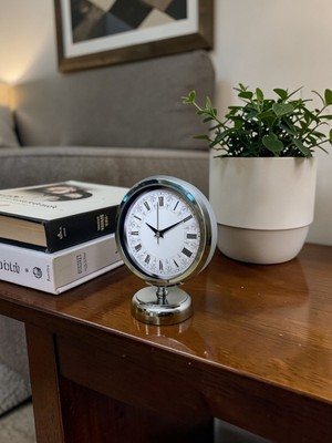 By Nevser Krom Motifli 25 x 20 cm Metal Masa Saati