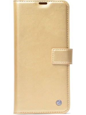 Gpack Samsung Galaxy S26 Ultra Uyumlu Kılıf Delüx Cüzdan Kartvizitli Standlı Kopçalı Gold