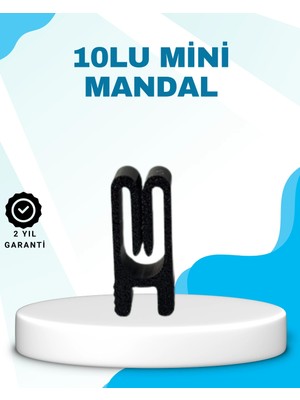 Epilons Poşet Kapatma Mandalı Hava Geçirmez Siyah 10 Adet Set