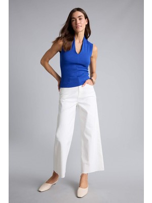 DeFacto Culotte Yüksek Bel Geniş Paça Gabardin Pantolon C7535AX26SM