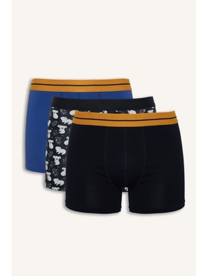 DeFacto Regular Fit Hayvan Desenli 3'lü Boxer G9399AX26SP