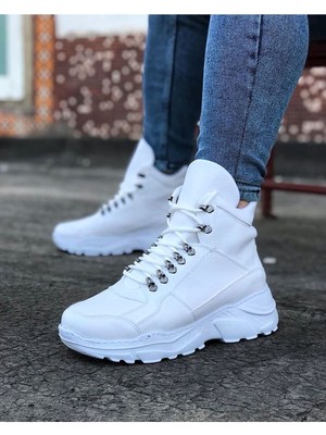 Shoplet Beyaz Uzun Bağcıklı Bot