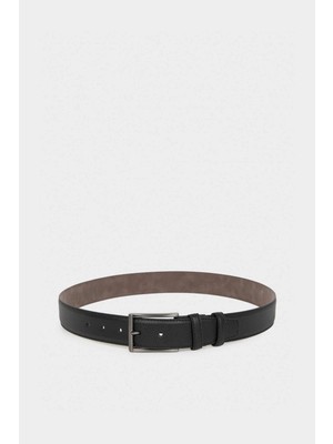 DeFacto Erkek Dikdörtgen Toka Suni Deri Jean KEMERI H6881AXNS