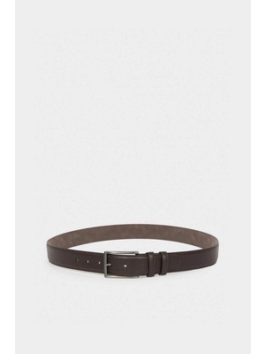 DeFacto Erkek Dikdörtgen Toka Suni Deri Jean KEMERI H6881AXNS