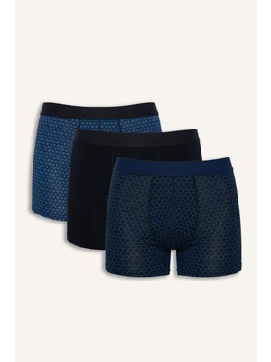 DeFacto Regular Fit Baskılı 3'lü Boxer G9372AX26SP
