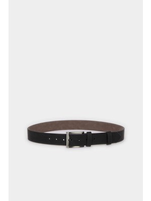 DeFacto Erkek Dikdörtgen Toka Suni Deri Jean KEMERI H5091AXNS