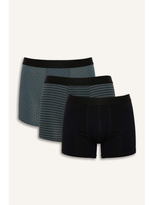 DeFacto Regular Fit Şal Desenli 3'lü Boxer G9370AX26SP