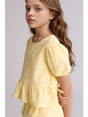 DeFacto Kısa Kollu Bluz Kız Çocuk H5247A826SM