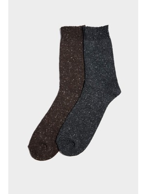 DeFacto Erkek 2'li Yün Kışlık Çorap H1504AXNS