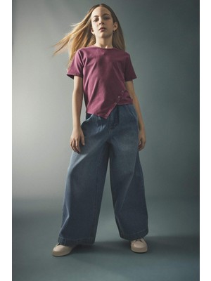 DeFacto Wide Leg Jean Pantolon Kız Çocuk G9426A826SM