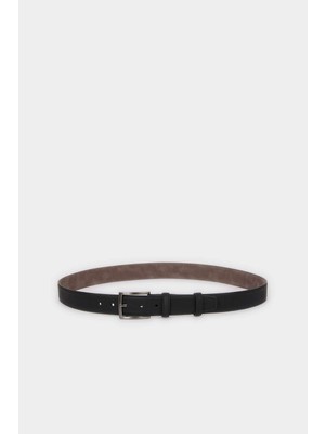 DeFacto Erkek Dikdörtgen Toka Suni Deri Klasik KEMER H6884AXNS