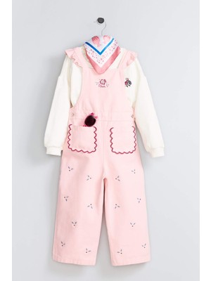 DeFacto Twıll Nakış Detaylı Tulum Kız Bebek G8145A526SM