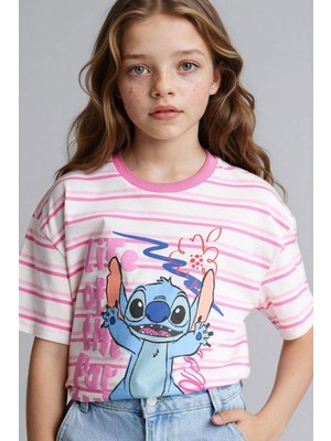 DeFacto Disney Lilo & Stitch Oversize Tişört Kız Çocuk G8190A826SM