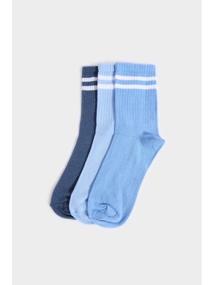 DeFacto 3'lü Pamuklu Uzun Çorap Erkek Çocuk G2032A8NS