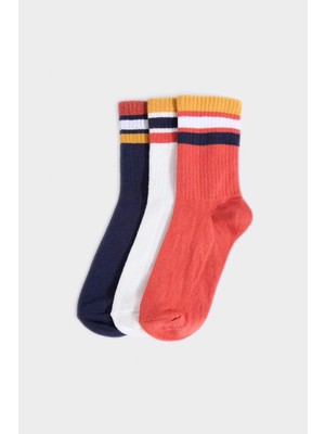 DeFacto 3'lü Pamuklu Uzun Çorap Erkek Çocuk G2044A8NS