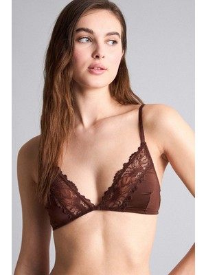 DeFacto Dantel Detaylı Saten Kapsız Pedsiz Balensiz Bralet F9387AX26SM