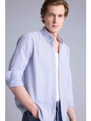 DeFacto %100 Pamuk Regular Fit Polo Yaka Gömlek G2530AX26SP