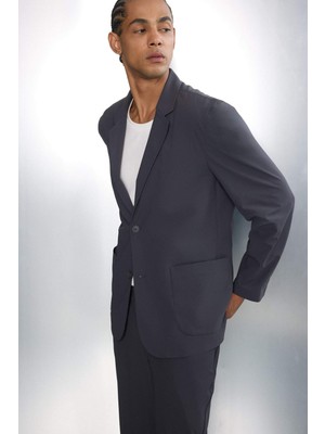 DeFacto Teknik Kumaştan Esnek Blazer Ceket G4226AX26SP