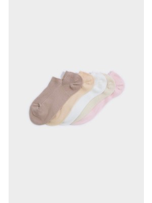 DeFacto Kadın Rahat Lastikli 5'li Pamuklu Sneaker Çorap H0959AXNS